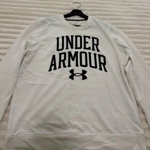 Under Armour large, cream colored, loose sweatshirt